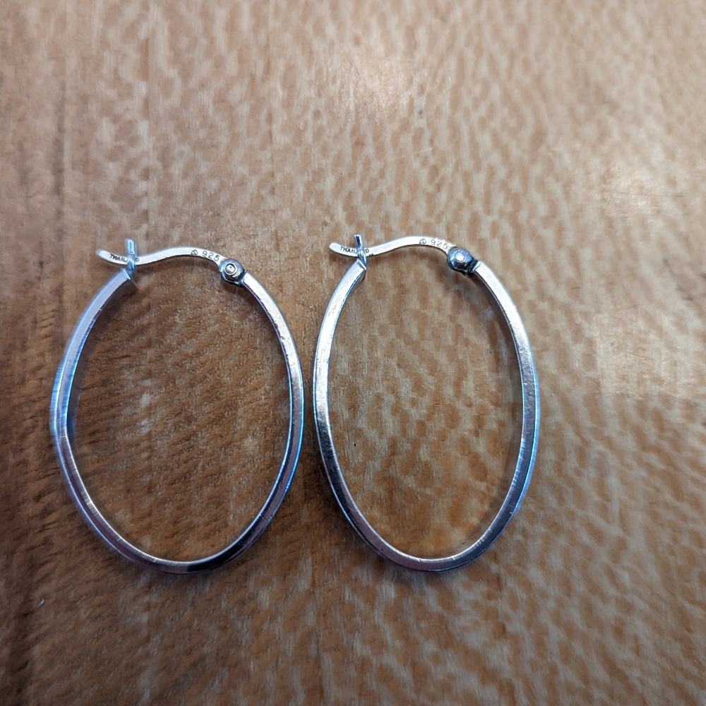 Sterling silver hoop earrings